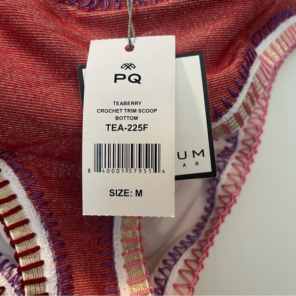 Platinum inspire Solange Ferrarini Teaberry Crochet Trim Bikini Bottom Medium - Picture 11 of 13